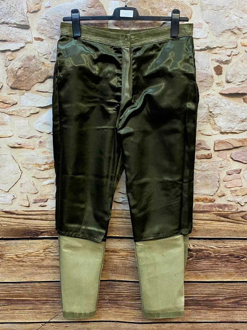 Lange Trachten-Lederhose in Olivgrün Gr.44