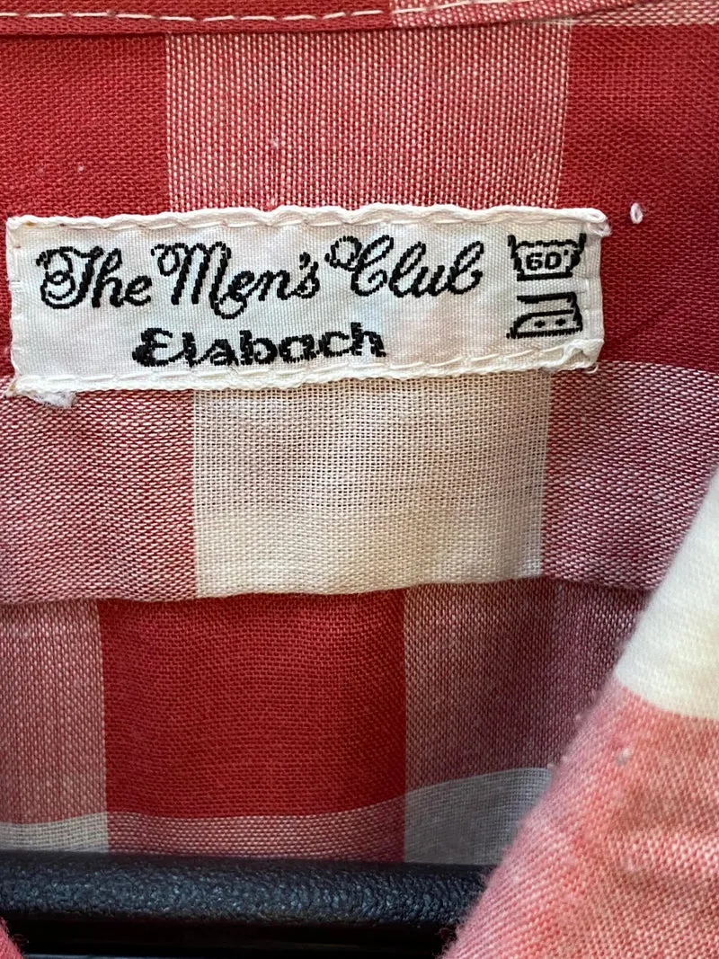 Vintage Trachtenhemd Herren Rot-Weiß Großkariert Gr. 43 – The Men’s Club Elsbach