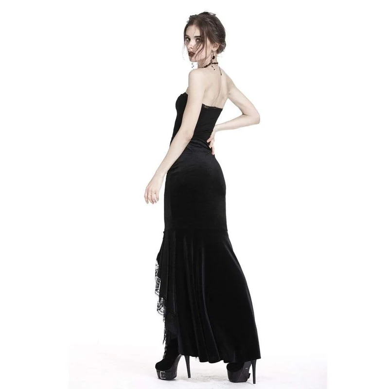 Frauen Velour und Lace Goth Meerjungfrau Rock