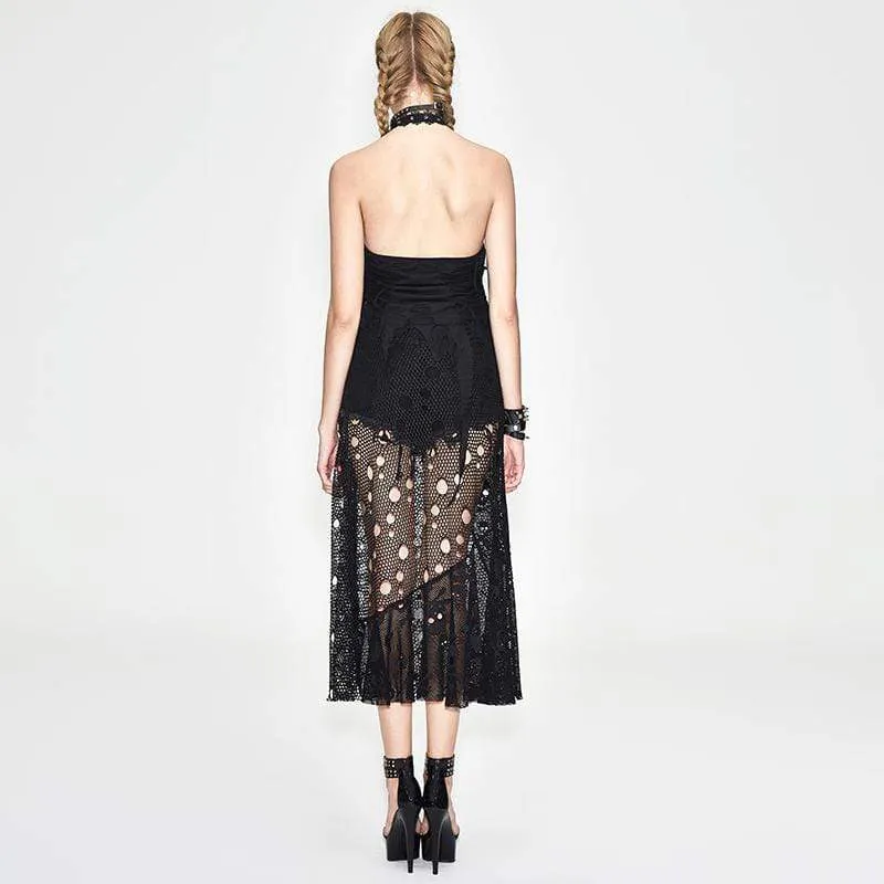 Frauen Grunge Net Over Skirt