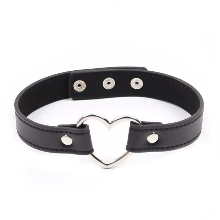 Frauen Punk Herz schwarz Choker
