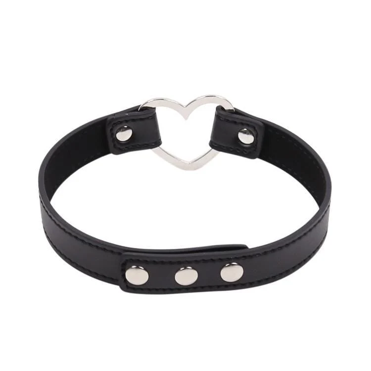 Frauen Punk Herz schwarz Choker