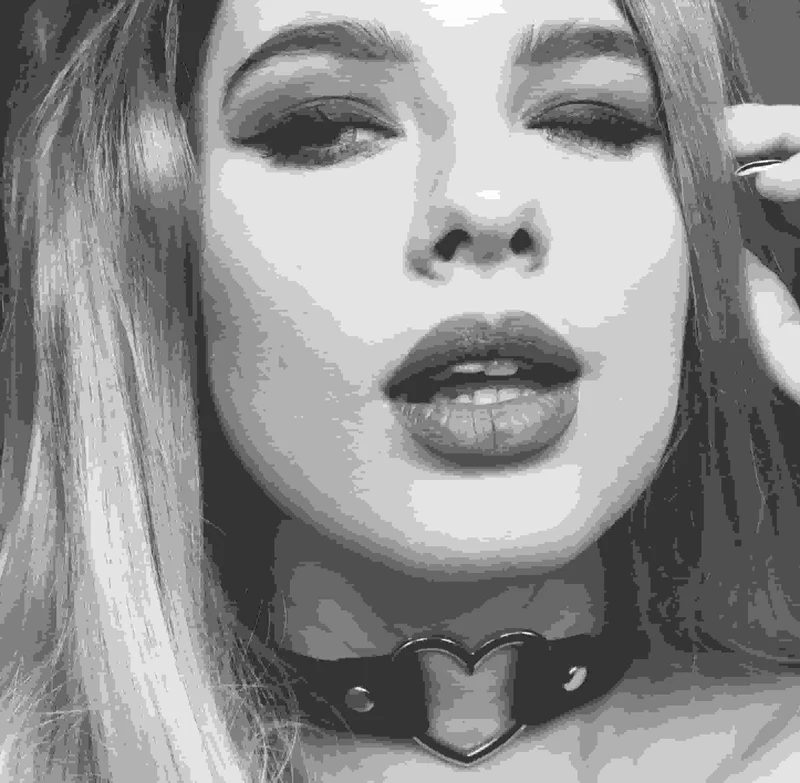 Frauen Punk Herz schwarz Choker