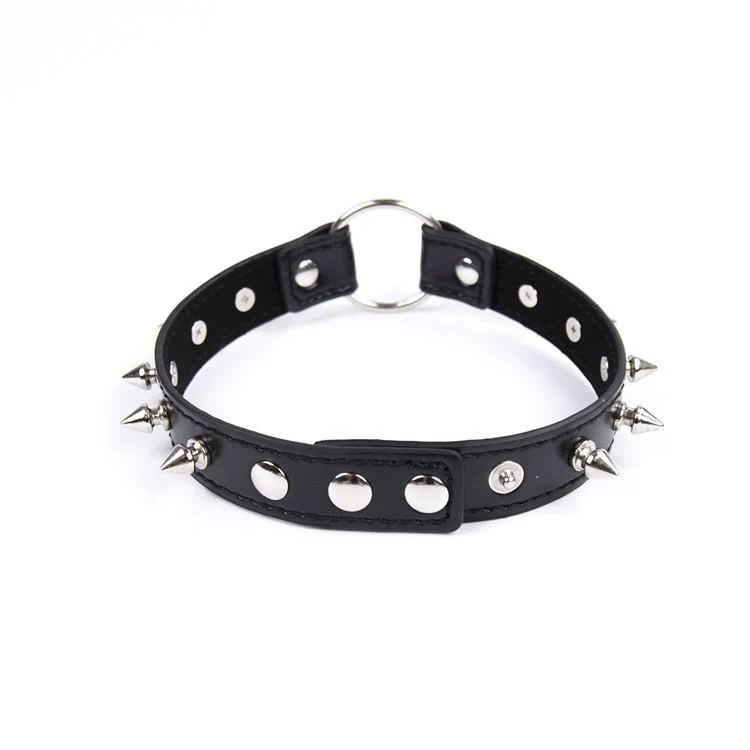 Damen Punk O-Ring Choker mit Niet