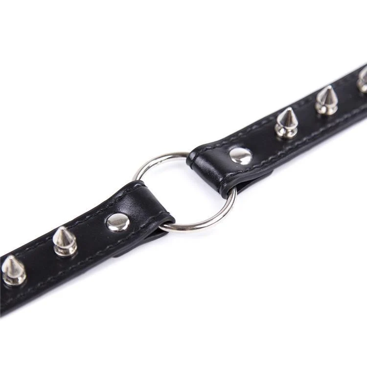 Damen Punk O-Ring Choker mit Niet
