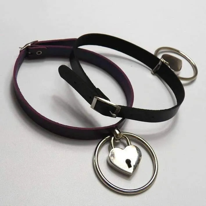 Frauen Punk Heart Lock Choker