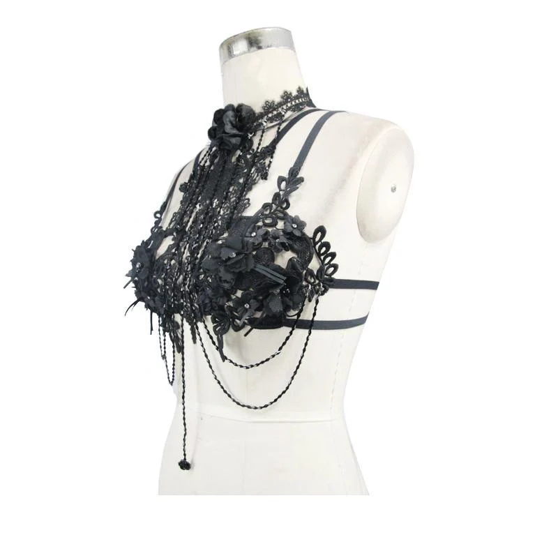 Gothic Flower & Lace Harness für Damen