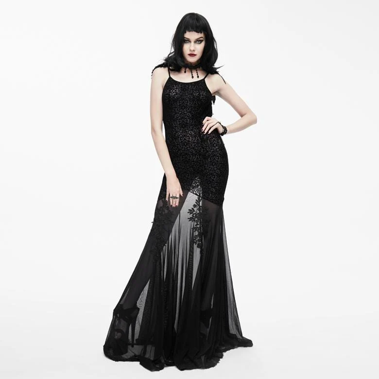 Gothic-Punk-Meerjungfrauen-Hochzeitskleid für Damen