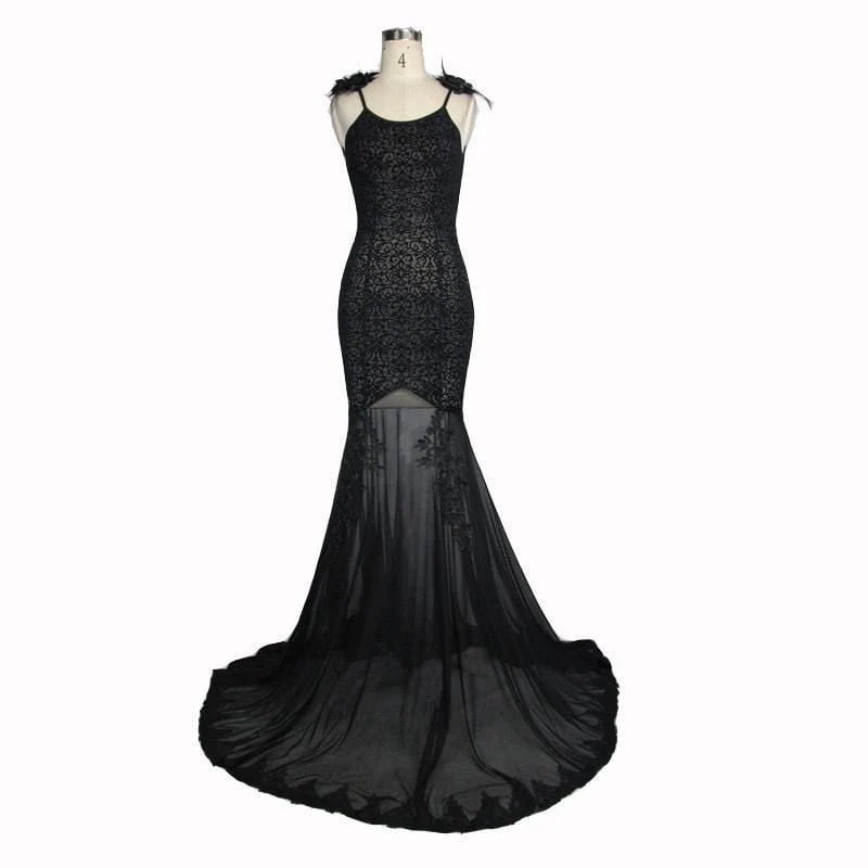 Gothic-Punk-Meerjungfrauen-Hochzeitskleid für Damen