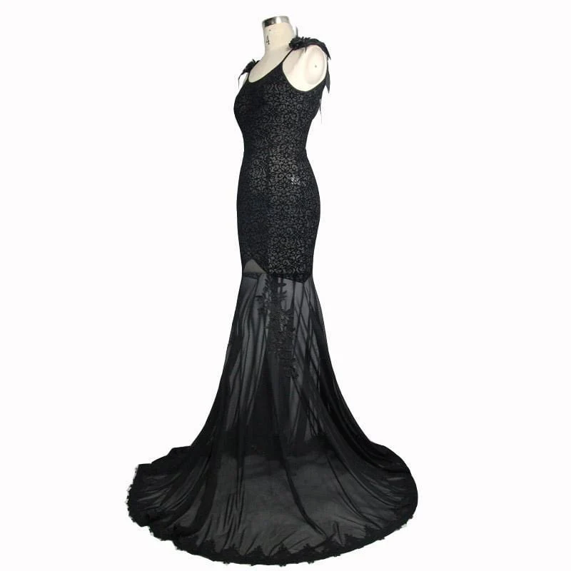 Gothic-Punk-Meerjungfrauen-Hochzeitskleid für Damen