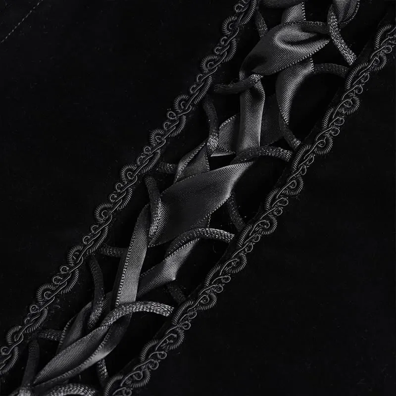 Kurzes Grunge-Punk-Goth-Hochzeitskleid für Damen