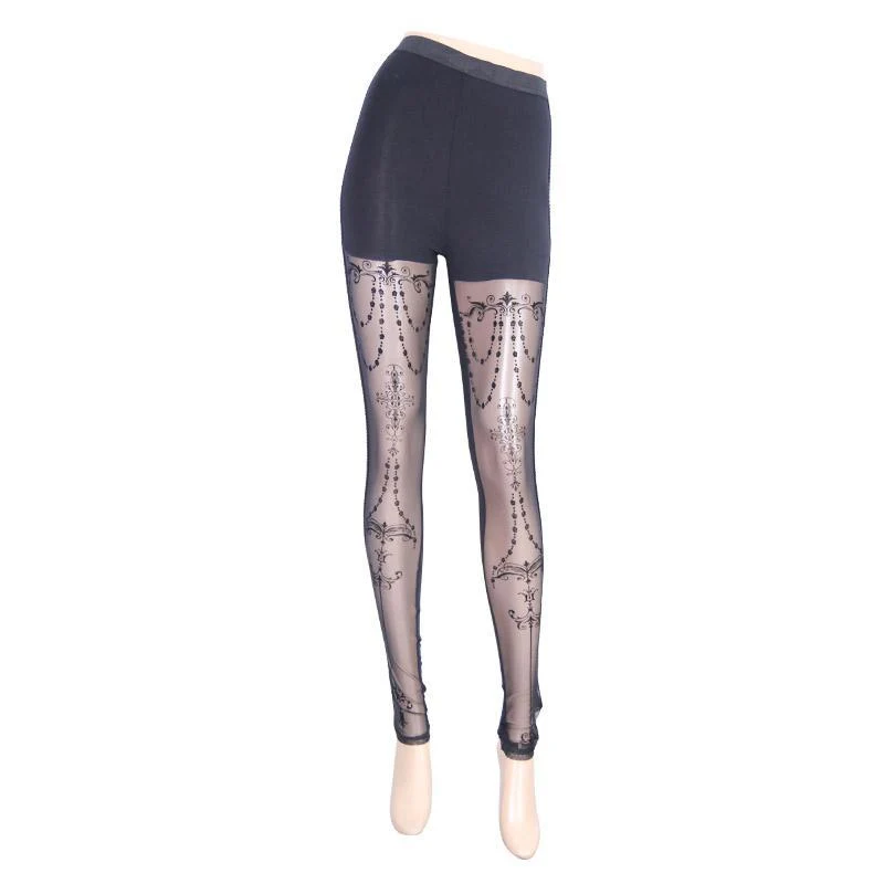 Lacey Goth Punkgamaschen der Frauen