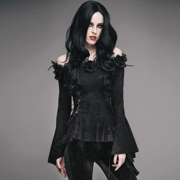Frauen verschönert Gothic Punk Top