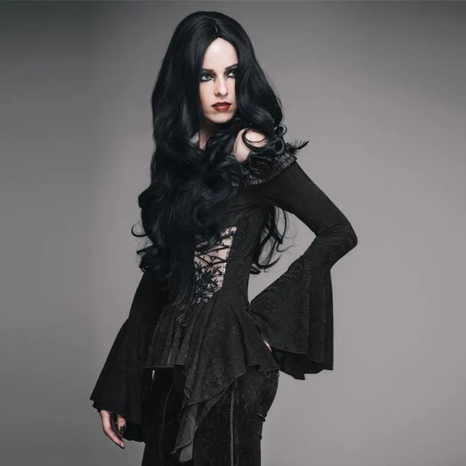 Frauen verschönert Gothic Punk Top