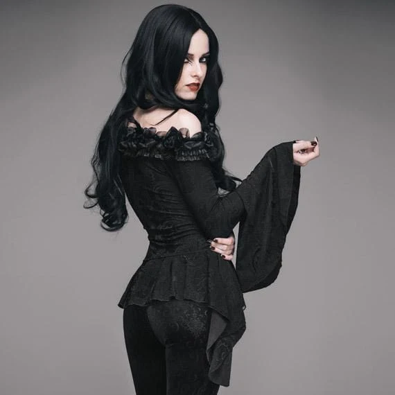 Frauen verschönert Gothic Punk Top