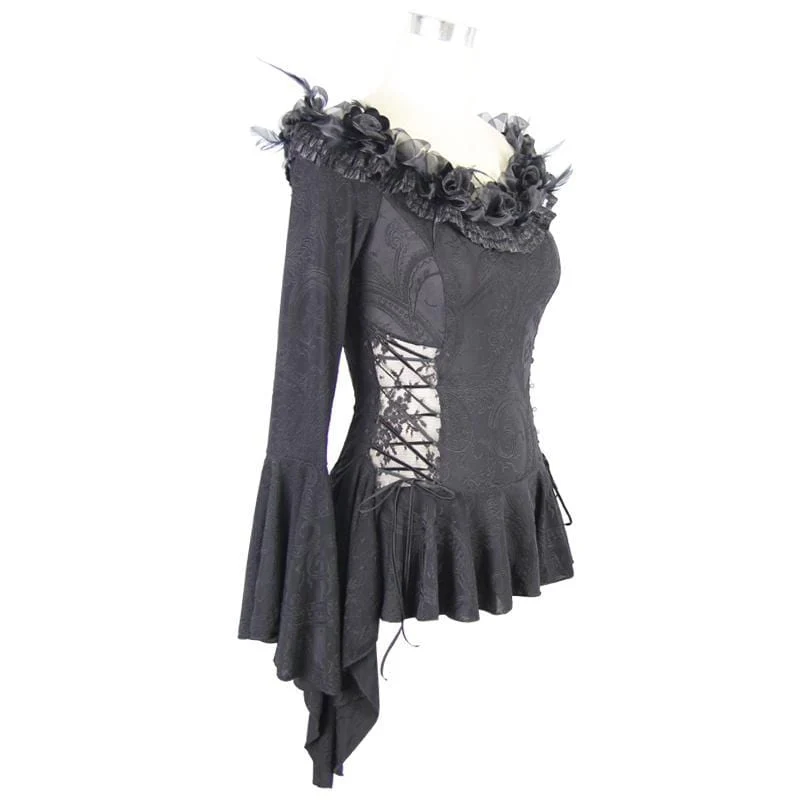 Frauen verschönert Gothic Punk Top