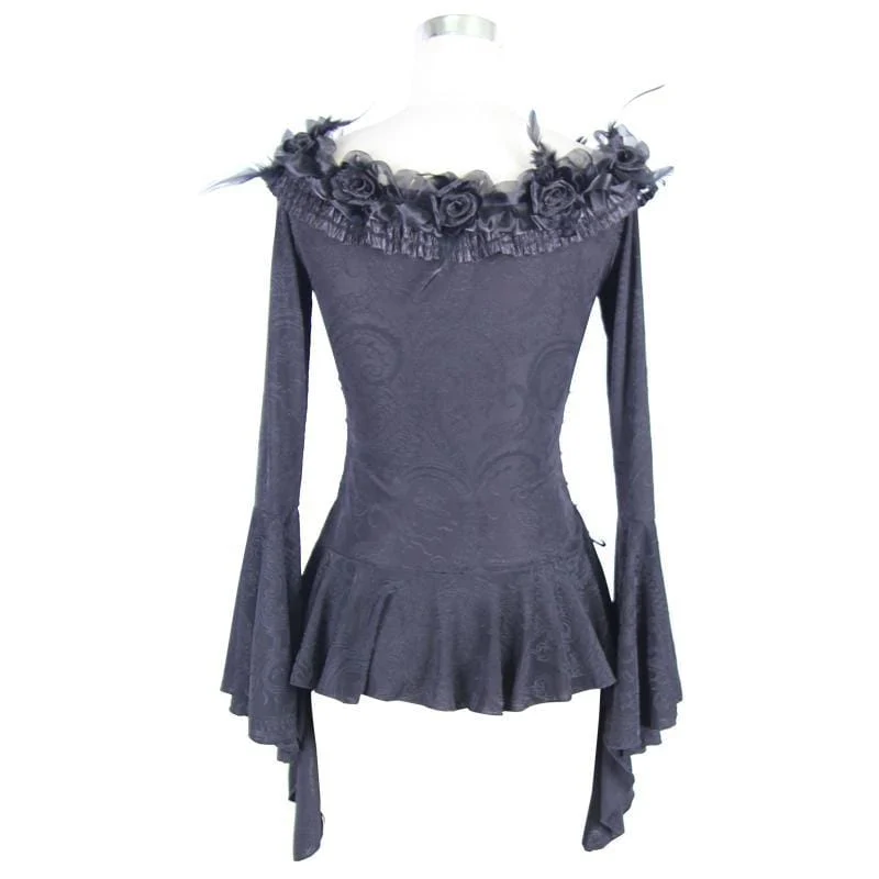 Frauen verschönert Gothic Punk Top
