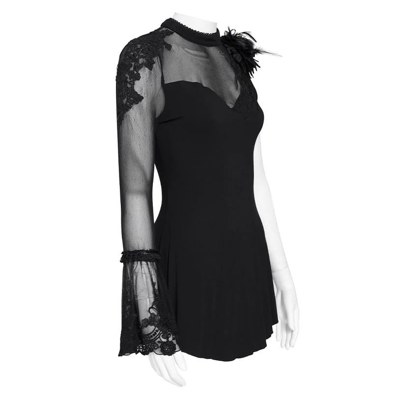 Frauen Goth One Sleeve Top