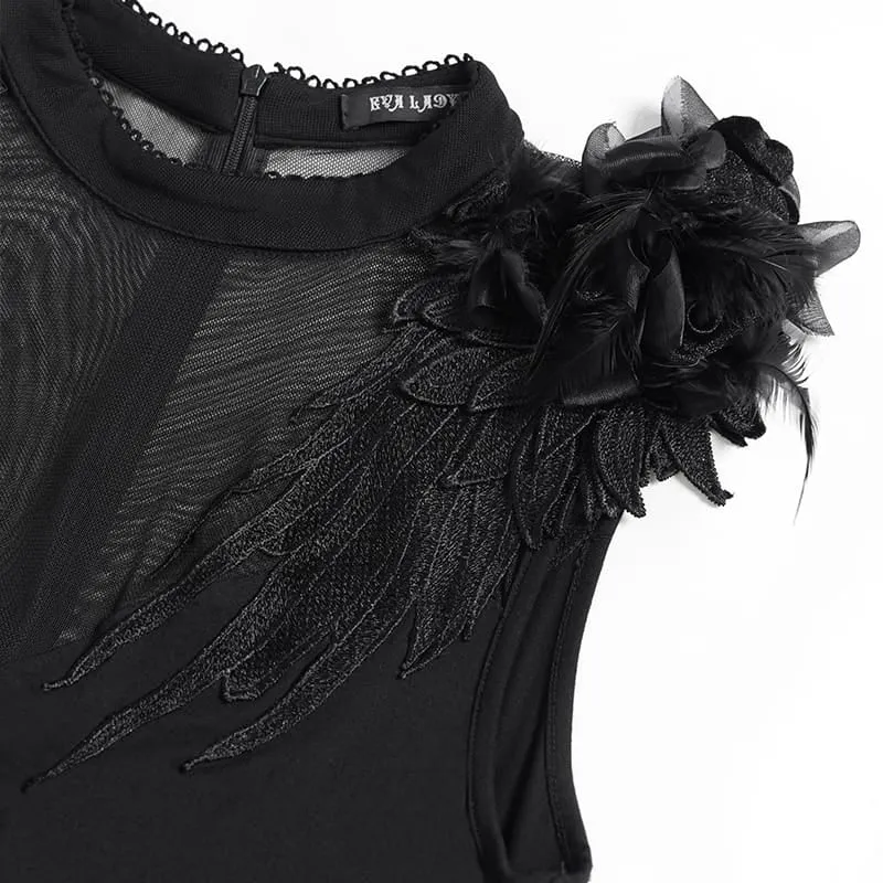 Frauen Goth One Sleeve Top