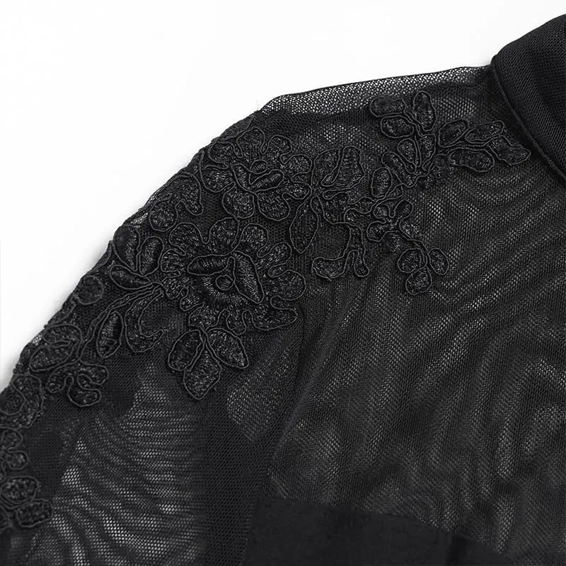 Frauen Goth One Sleeve Top
