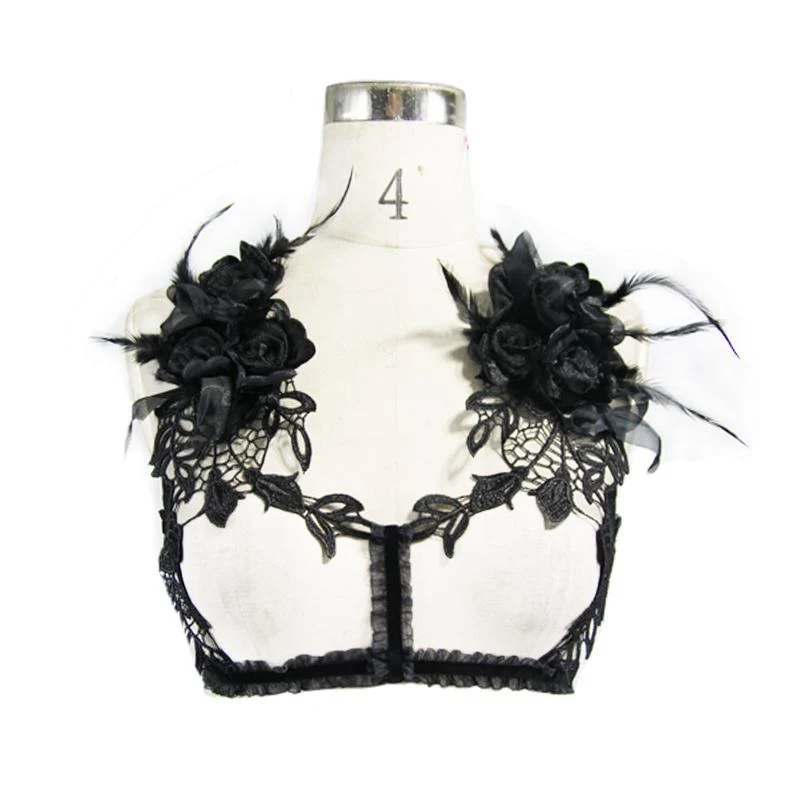 Damen Gothic Lace Brustgeschirr