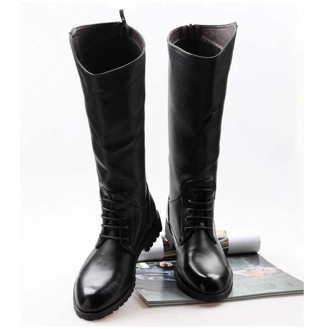 Herren Self Tie Back Zip Reitstiefel