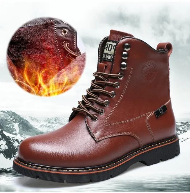 Herren Baumwolle innen Schnürstiefeletten Martin Boots