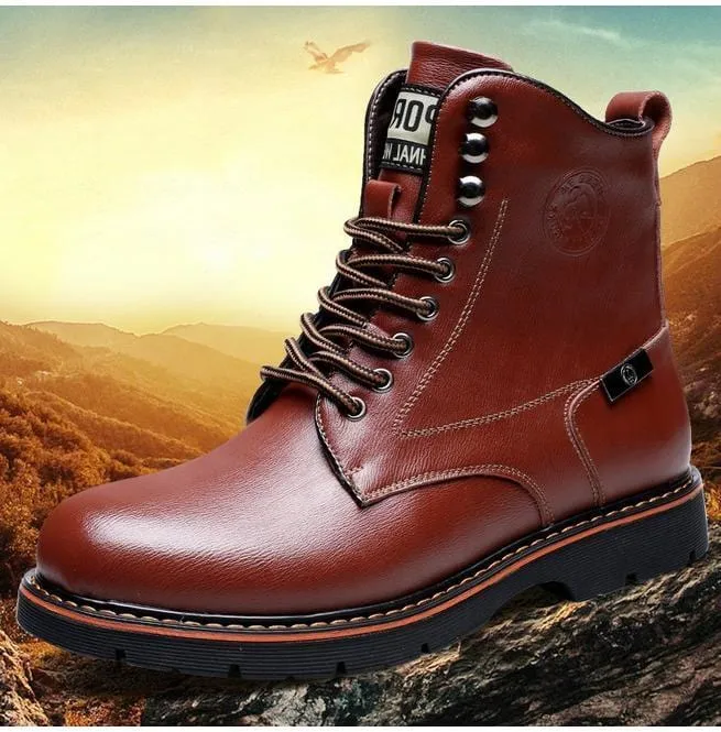 Herren Baumwolle innen Schnürstiefeletten Martin Boots