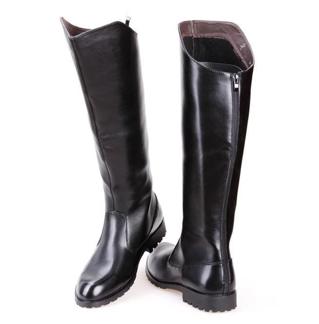 Herren Plain Toe Back Zip Martin Stiefel Herren Reitstiefel