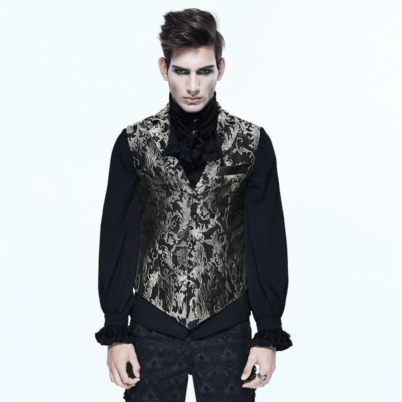 Herren Goth Brocade Weste