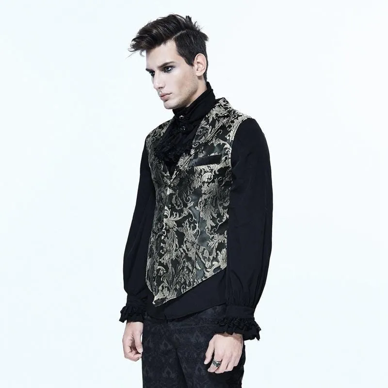 Herren Goth Brocade Weste
