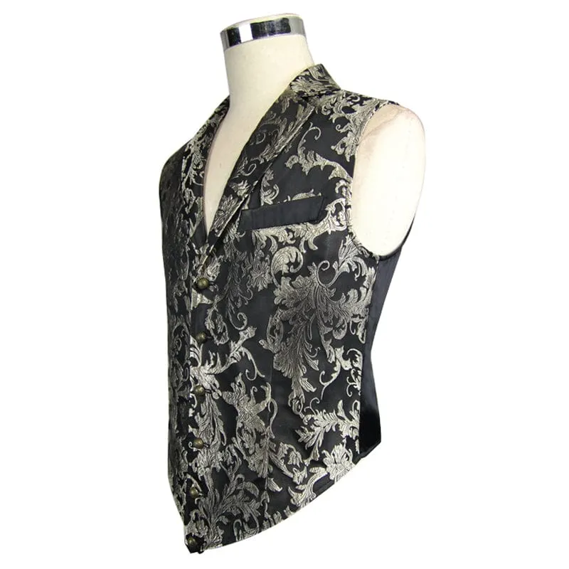 Herren Goth Brocade Weste
