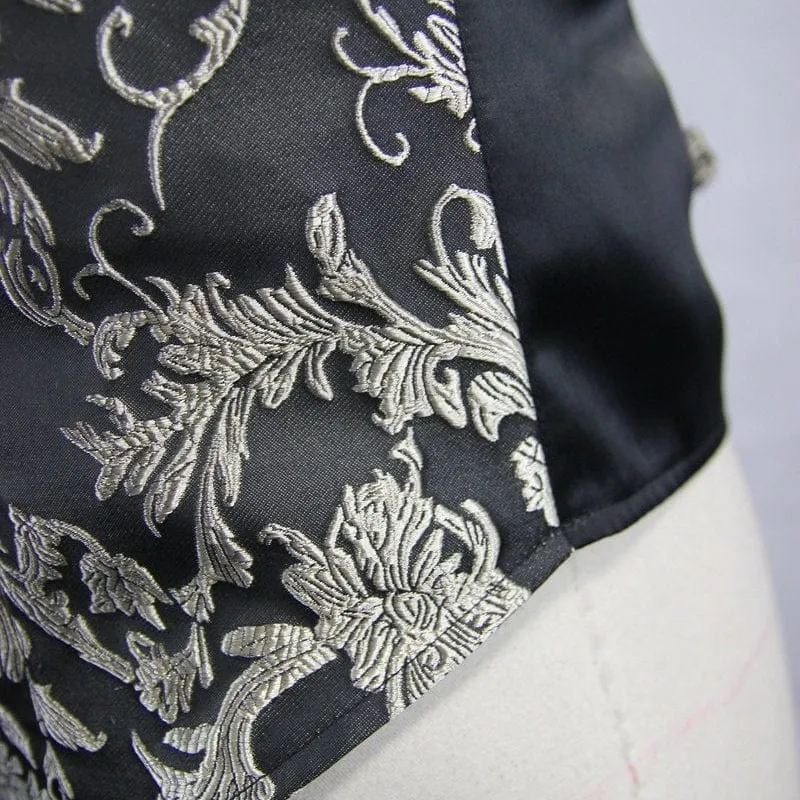 Herren Goth Brocade Weste