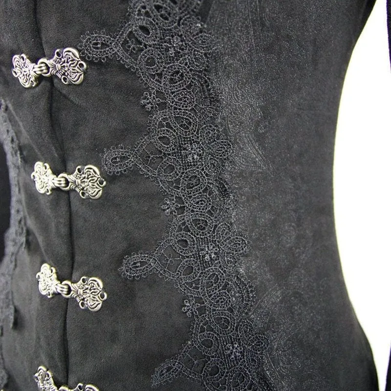 Frauen Goth Gehrock Mit Stehkragen