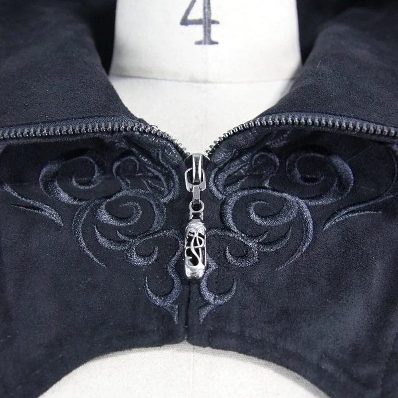 Frauen Goth Gehrock Mit Stehkragen