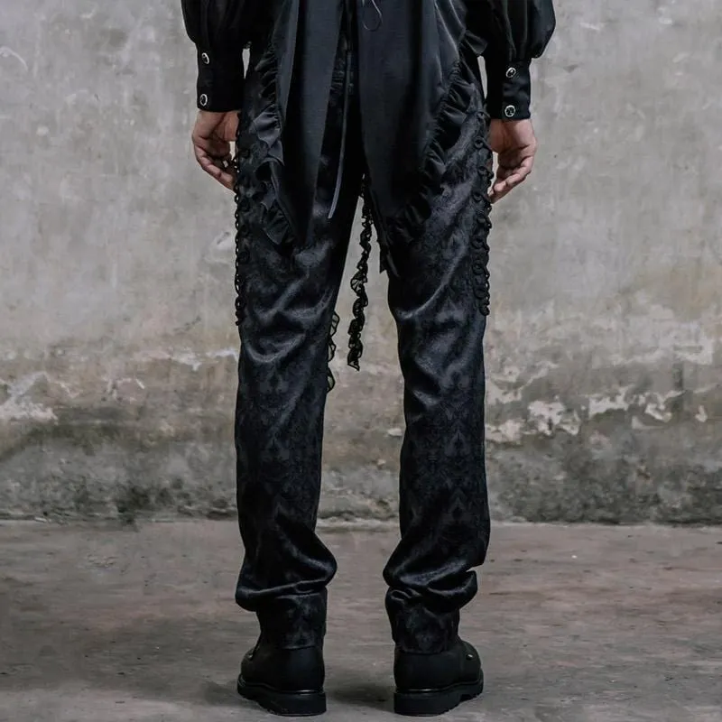 Herren Vintage Brokat Hose