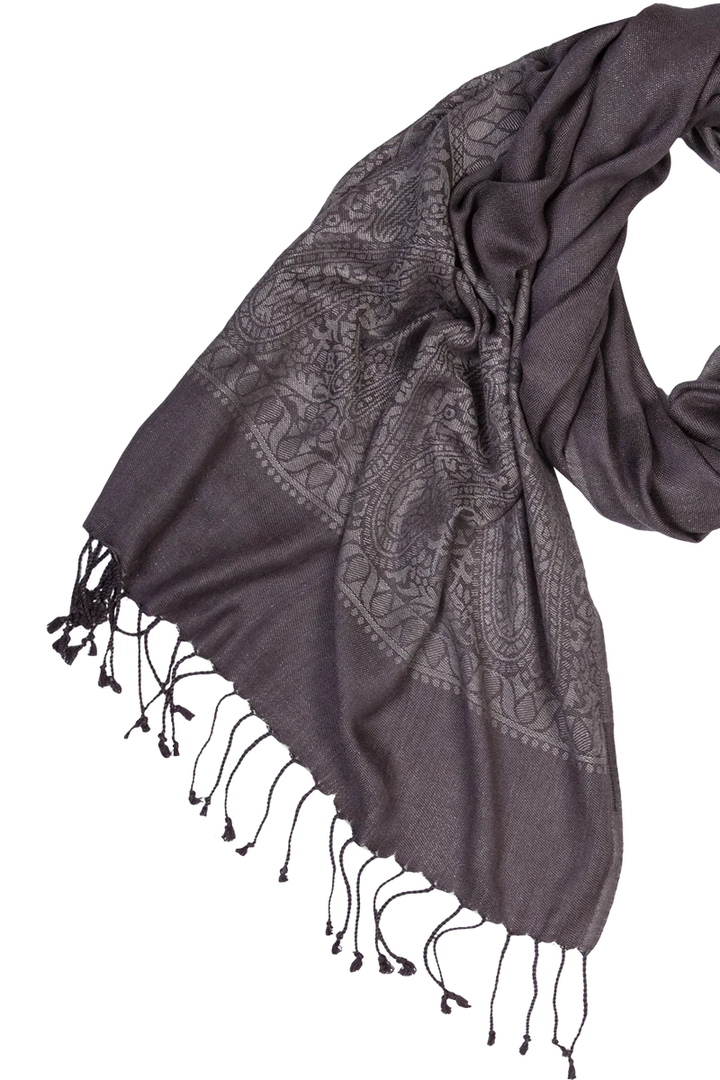 Damen Tuch Pashmina-Stil - darkgrey