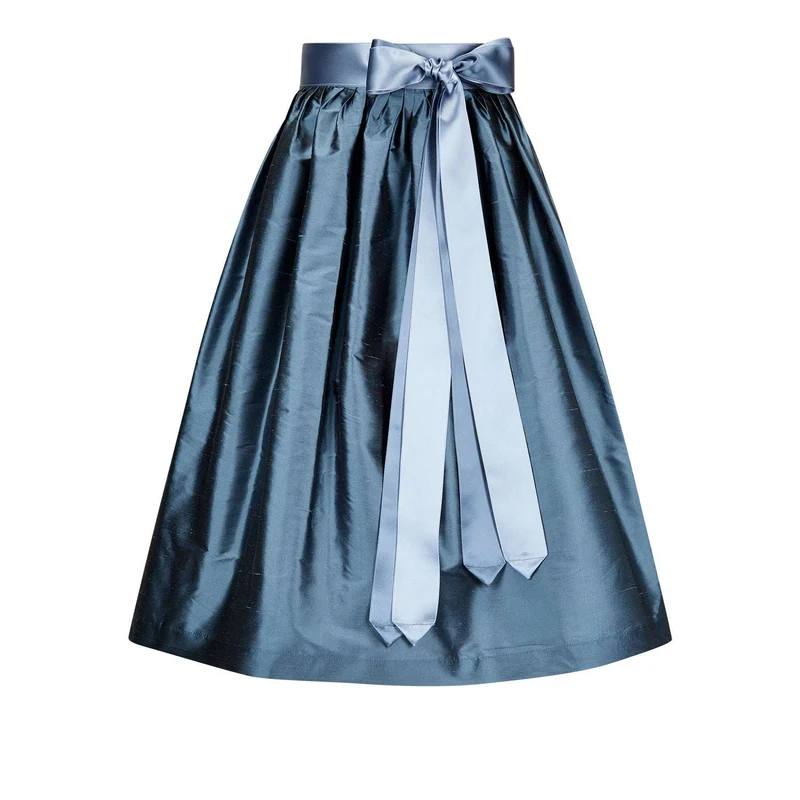 Seidenschürze - Blau Metallic