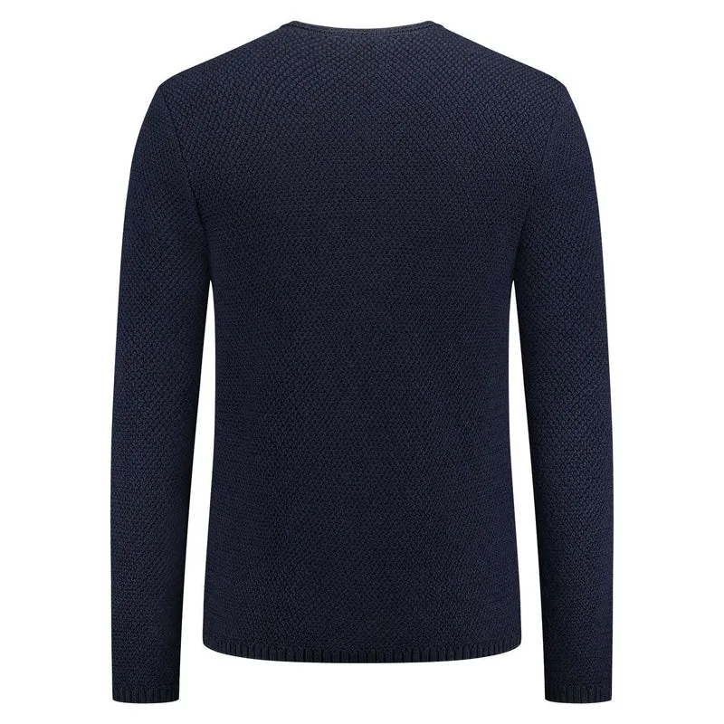 Strickjacke August blau