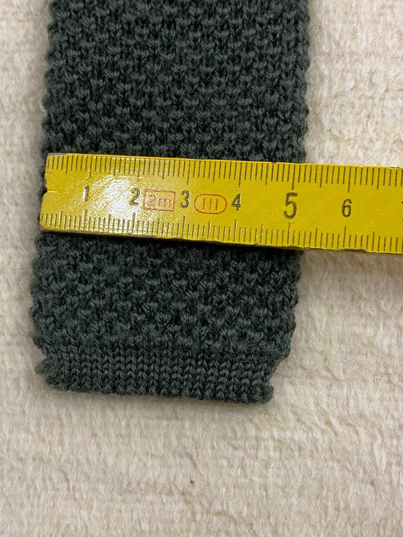 Vintage Strickkrawatte Herren Grün – Schmale Wollkrawatte Made in Italia
