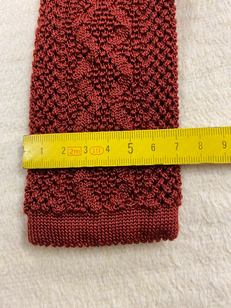 Vintage Strickkrawatte Herren Rostbraun Made in Germany 70er