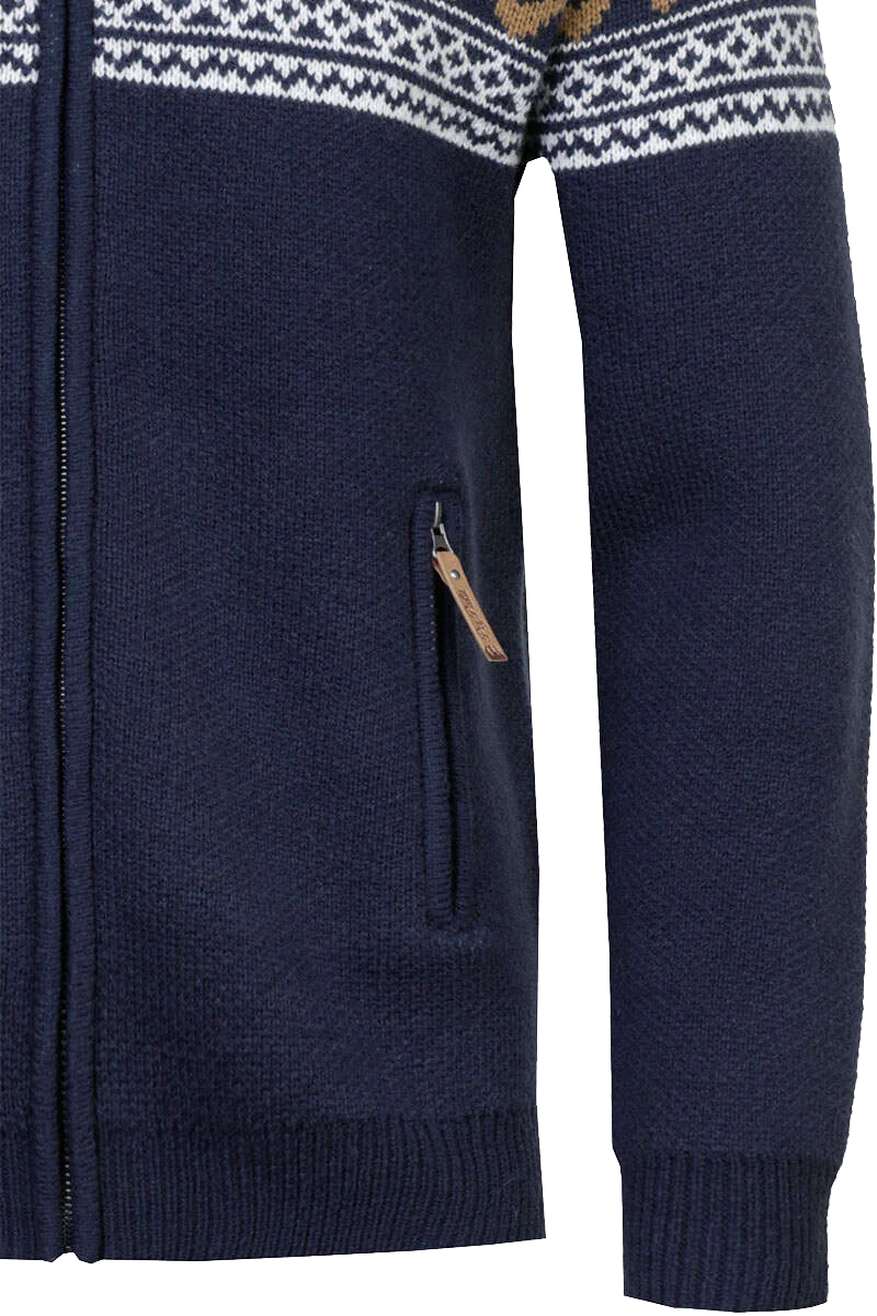 Herren Strickjacke mit Norwegermuster