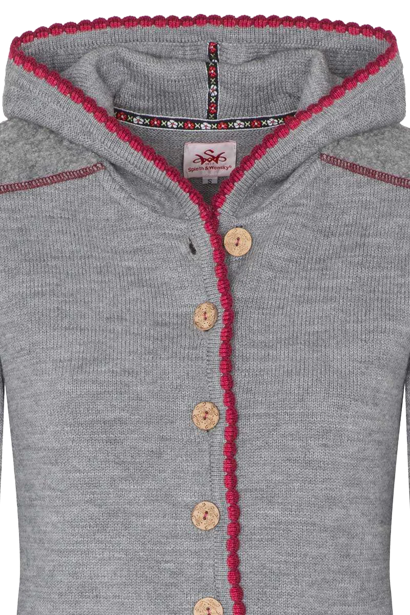 Damen Kapuzen-Strickjacke
