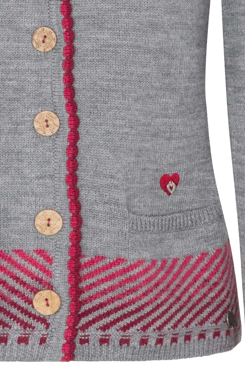 Damen Kapuzen-Strickjacke