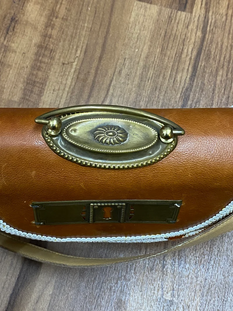 Steampunk-Vintage Handtasche Echtleder
