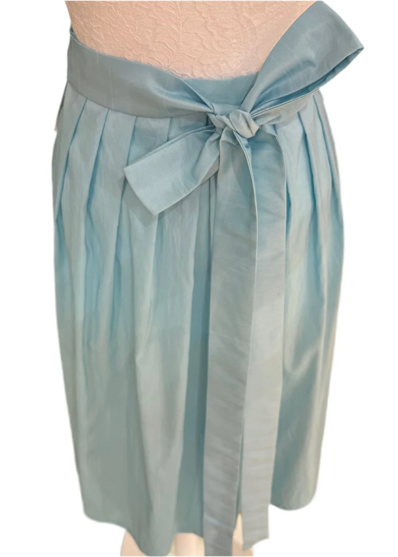 Dirndlschürze Goldstich hellblau 75cm