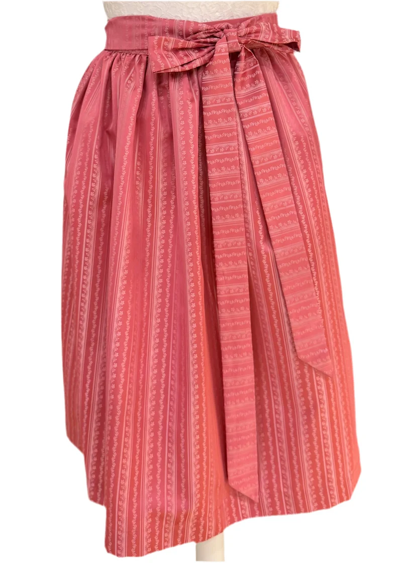 Dirndlschürze Goldstich Streifen pink 65cm