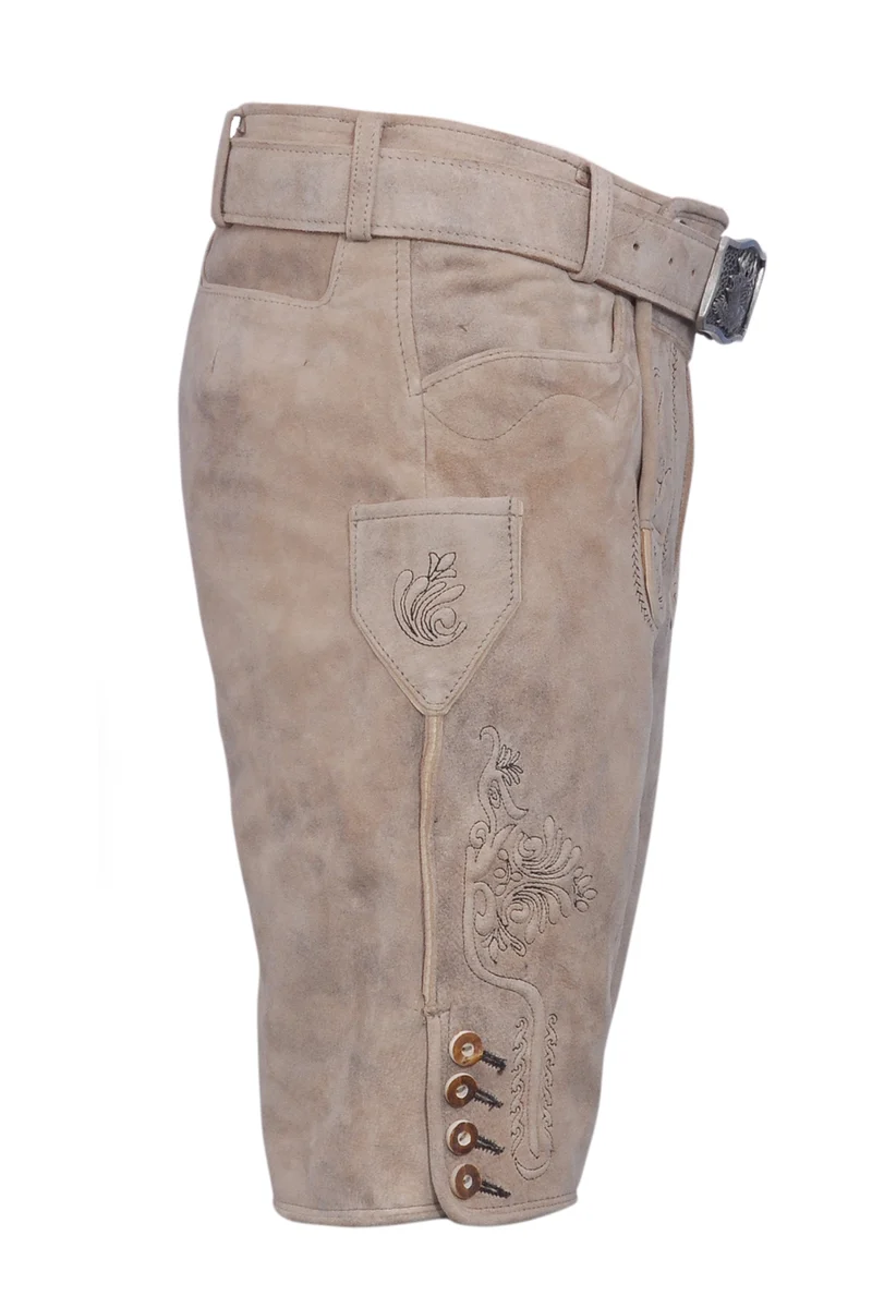 Lederhose G´Weih & Silk Arno Beton schwarz