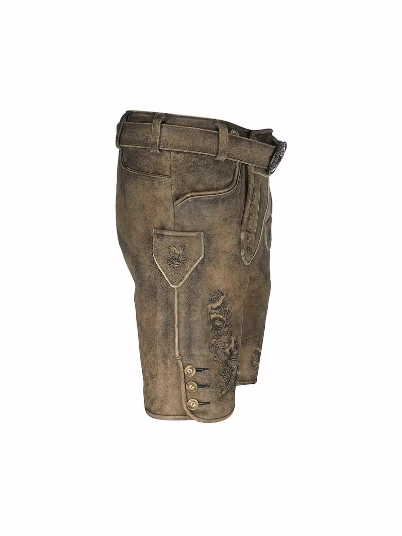 Lederhose G´Weih & Silk Julian Rauchgold/schwarz