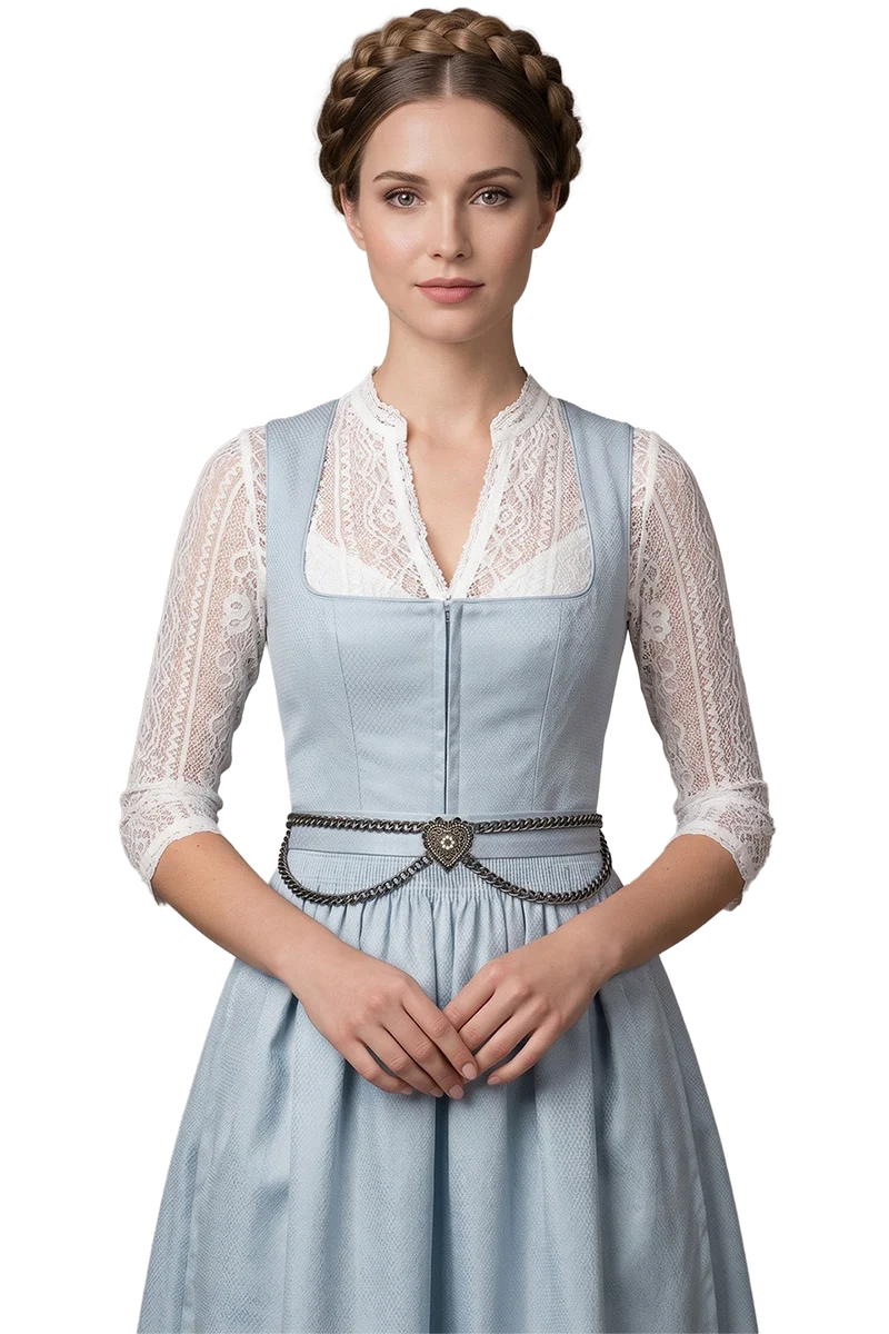 Damen Trachten Kettengürtel mit Trachtenherz - schwarz